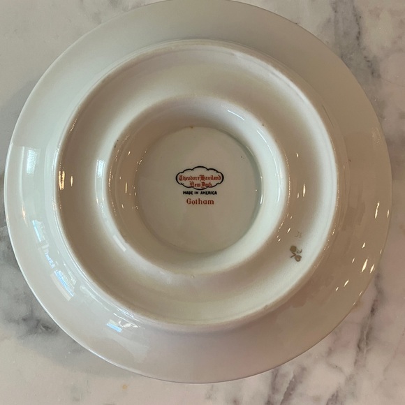 Vintage Theodore Haviland Gotham Gravy Sauce Boat with Attached Underplate - Picture 8 of 10